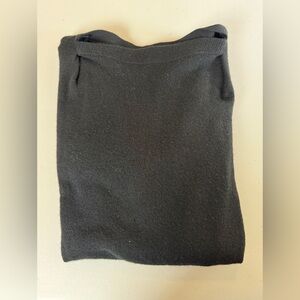 Vince Black Boat Neck Sweater with Kangaroo Pocket – XS